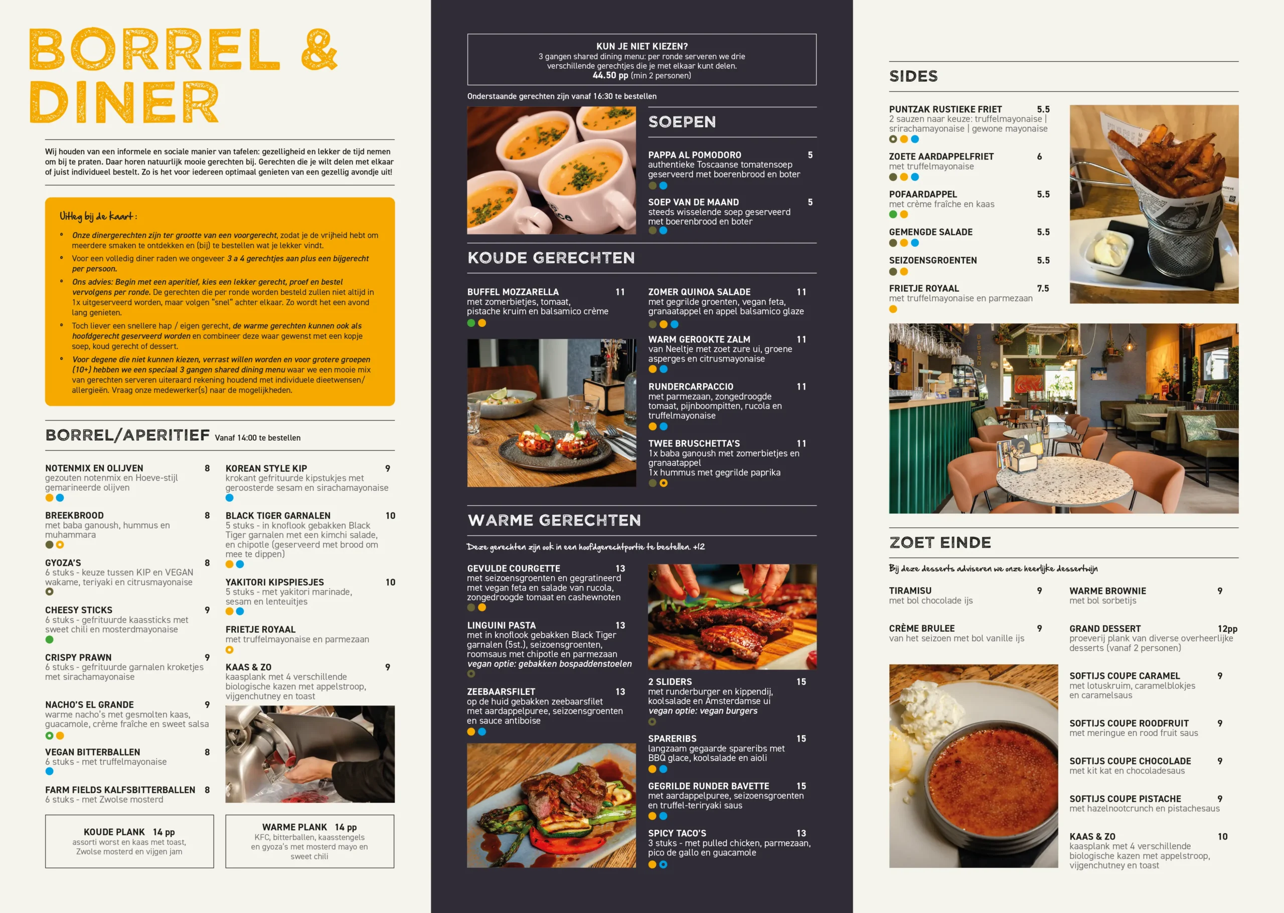Bistro de stadshoeve menu voorjaar 2025-2